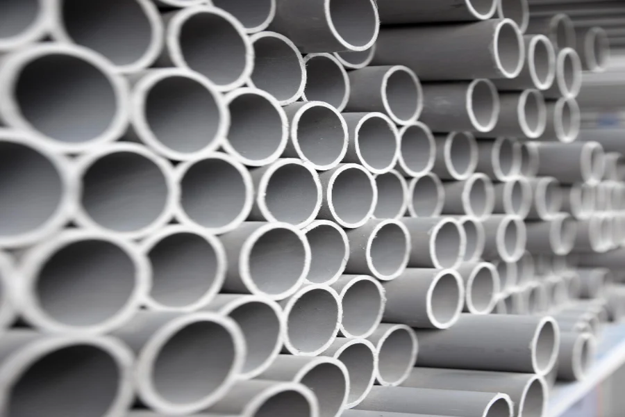 Industrial applications of grey UPVC piping and fittings